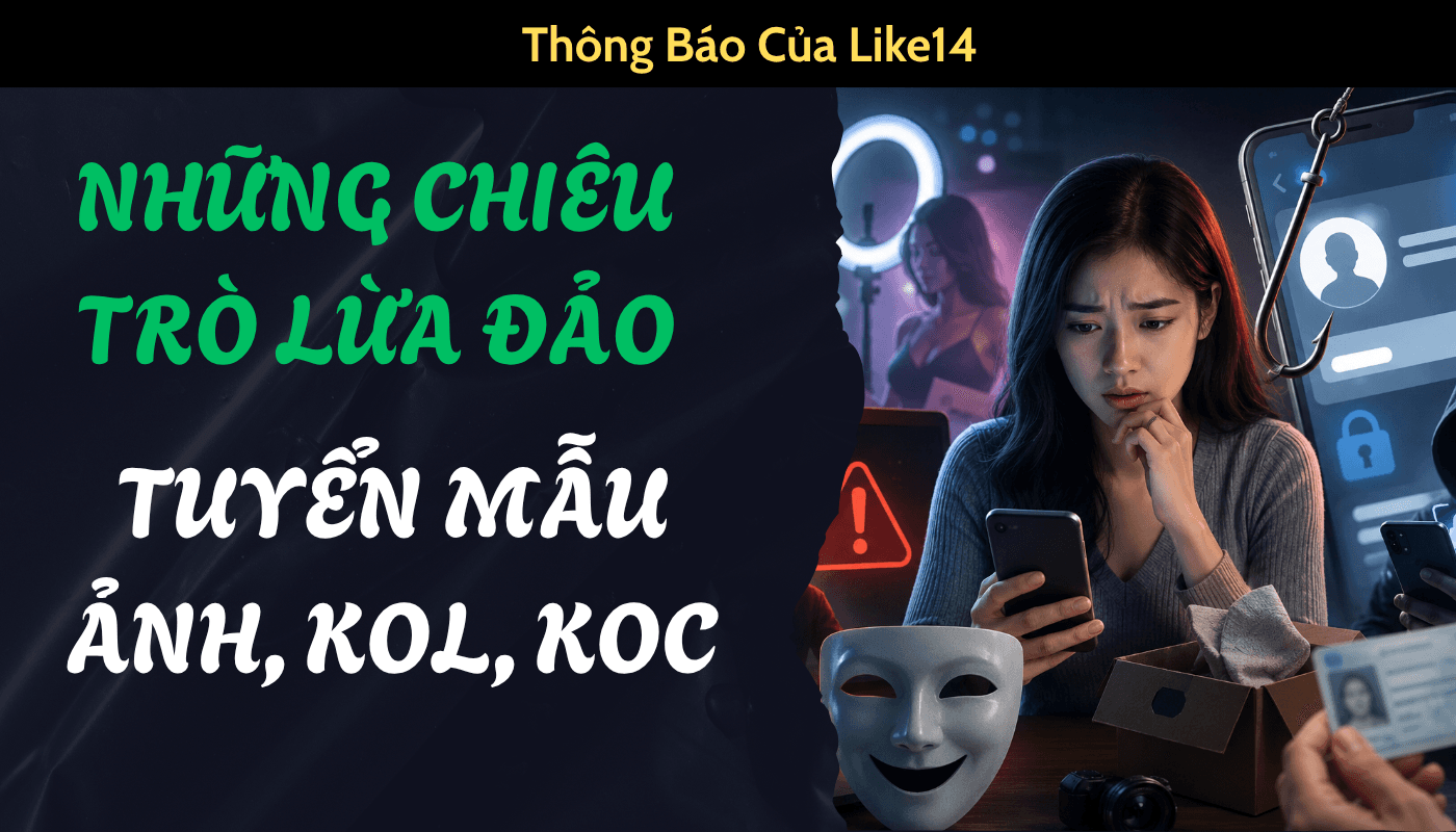 NHỮNG CHIÊU TRÒ LỪA ĐẢO TUYỂN MẪU ẢNH, KOL, KOC ĐANG DIỄN RA TRÊN FACEBOOK VÀ TIKTOK